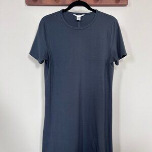 Athleta Essential Tee Dress Granite Blue Medium Tall